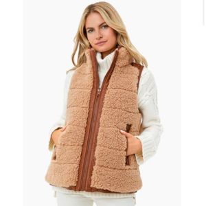 Tuckernuck Camel leather and Shearling Reversible vest